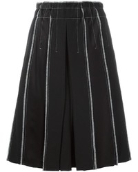 Черная шерстяная юбка со складками от DKNY