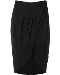 Черная шерстяная юбка со складками от Jacquemus