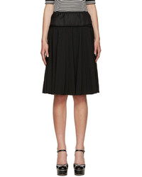 Черная шерстяная юбка со складками от Marc Jacobs