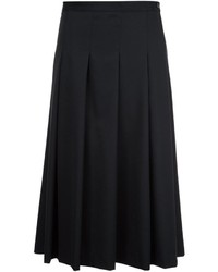 Черная шерстяная юбка со складками от Y's