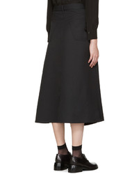 Черная шерстяная юбка от Junya Watanabe