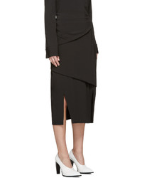 Черная шерстяная юбка от Jil Sander