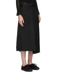 Черная шерстяная юбка от Y's