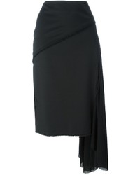 Черная шерстяная юбка от Damir Doma
