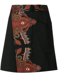 Черная шерстяная юбка от Etro