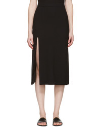 Черная шерстяная юбка от Lanvin
