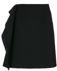 Черная шерстяная юбка от MM6 MAISON MARGIELA
