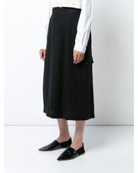 Черная шерстяная юбка от Y's