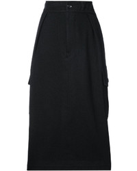 Черная шерстяная юбка от Y's
