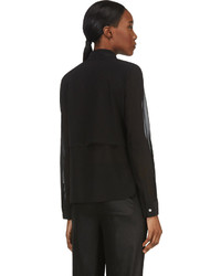 Женская черная шифоновая классическая рубашка от Alexander Wang