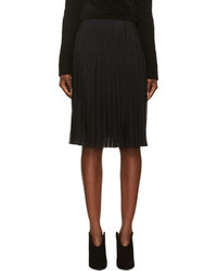 Черная шифоновая юбка со складками от Givenchy