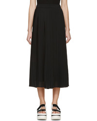 Черная шифоновая юбка со складками от Kenzo