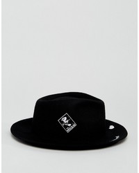 Мужская черная шляпа с принтом от Asos