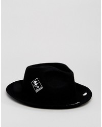 Мужская черная шляпа с принтом от Asos