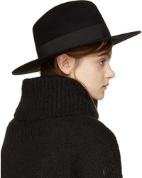 Женская черная шляпа от Saint Laurent