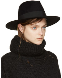 Женская черная шляпа от Saint Laurent