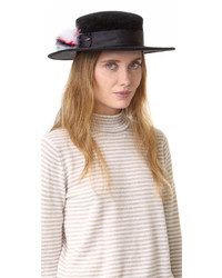 Женская черная шляпа от Eugenia Kim