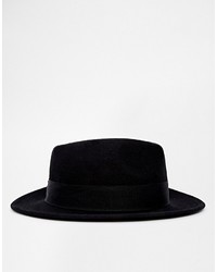 Мужская черная шляпа от Asos