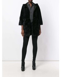 Черная шуба от Drome