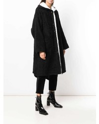 Черная шуба от Yohji Yamamoto