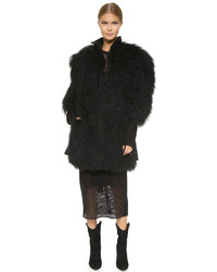 Черная шуба от Tamara Mellon