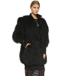 Черная шуба от Tamara Mellon