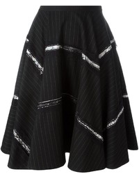 Черная юбка в вертикальную полоску от Antonio Marras