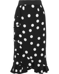 Черная юбка в горошек от Dolce & Gabbana