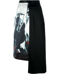 Черная юбка в стиле пэчворк от DKNY