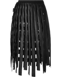 Черная юбка-карандаш c бахромой от Aviu