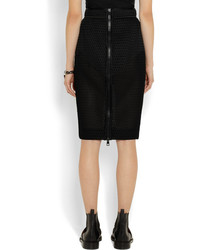Черная юбка-карандаш в сеточку от Givenchy
