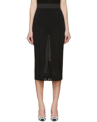 Черная юбка-карандаш в сеточку от Dolce & Gabbana