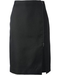 Черная юбка-карандаш с вырезом от Lanvin