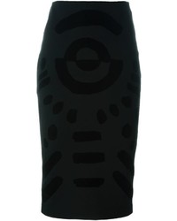 Черная юбка-карандаш с геометрическим рисунком от McQ by Alexander McQueen