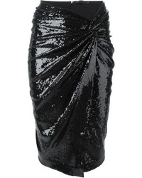 Черная юбка-карандаш с пайетками от Donna Karan