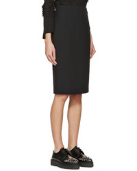 Черная юбка-карандаш от Alexander McQueen