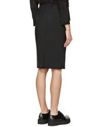 Черная юбка-карандаш от Alexander McQueen