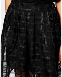 Черная юбка-миди в сеточку от Fashion Union