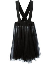 Черная юбка-миди из фатина со складками от Comme des Garcons