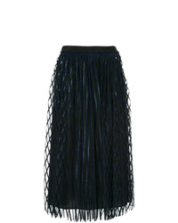 Черная юбка-миди из фатина со складками от MSGM