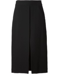 Черная юбка-миди с разрезом от Rosetta Getty