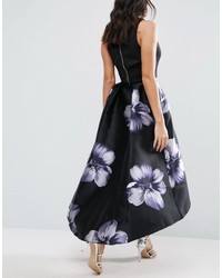 Черная юбка-миди с цветочным принтом от Jessica Wright