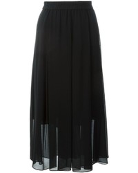 Черная юбка-миди со складками от By Malene Birger