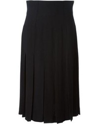 Черная юбка-миди со складками от Chanel