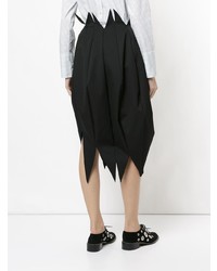 Черная юбка-миди со складками от Comme Des Garçons Vintage
