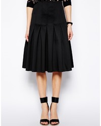 Черная юбка-миди со складками от Asos