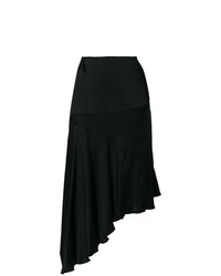 Черная юбка-миди со складками от Romeo Gigli Vintage