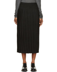 Черная юбка-миди со складками от Yang Li