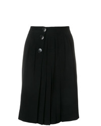 Черная юбка-миди со складками от Yves Saint Laurent Vintage