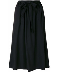 Черная юбка-миди со складками